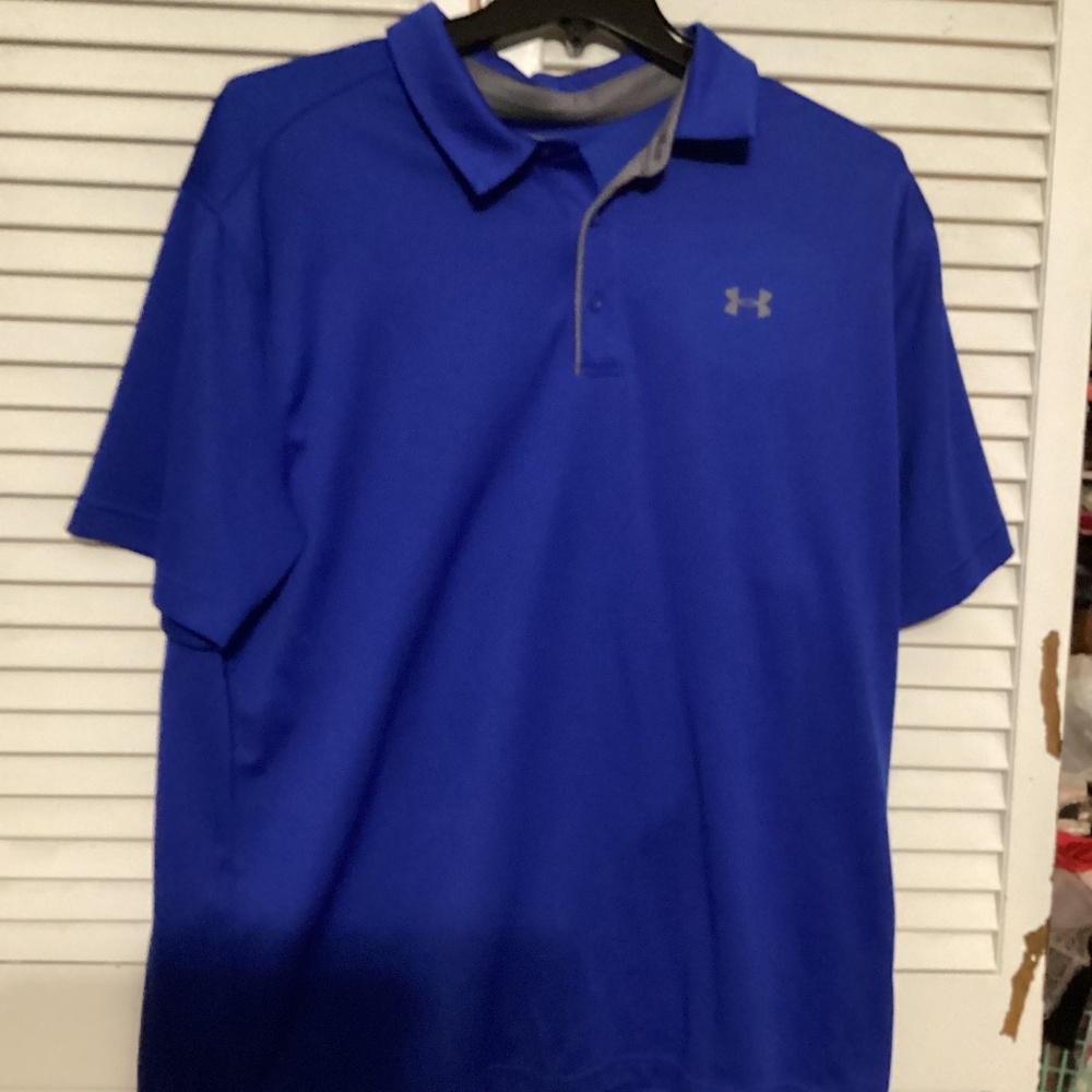 Under Armour Mens  blue polo 2XL